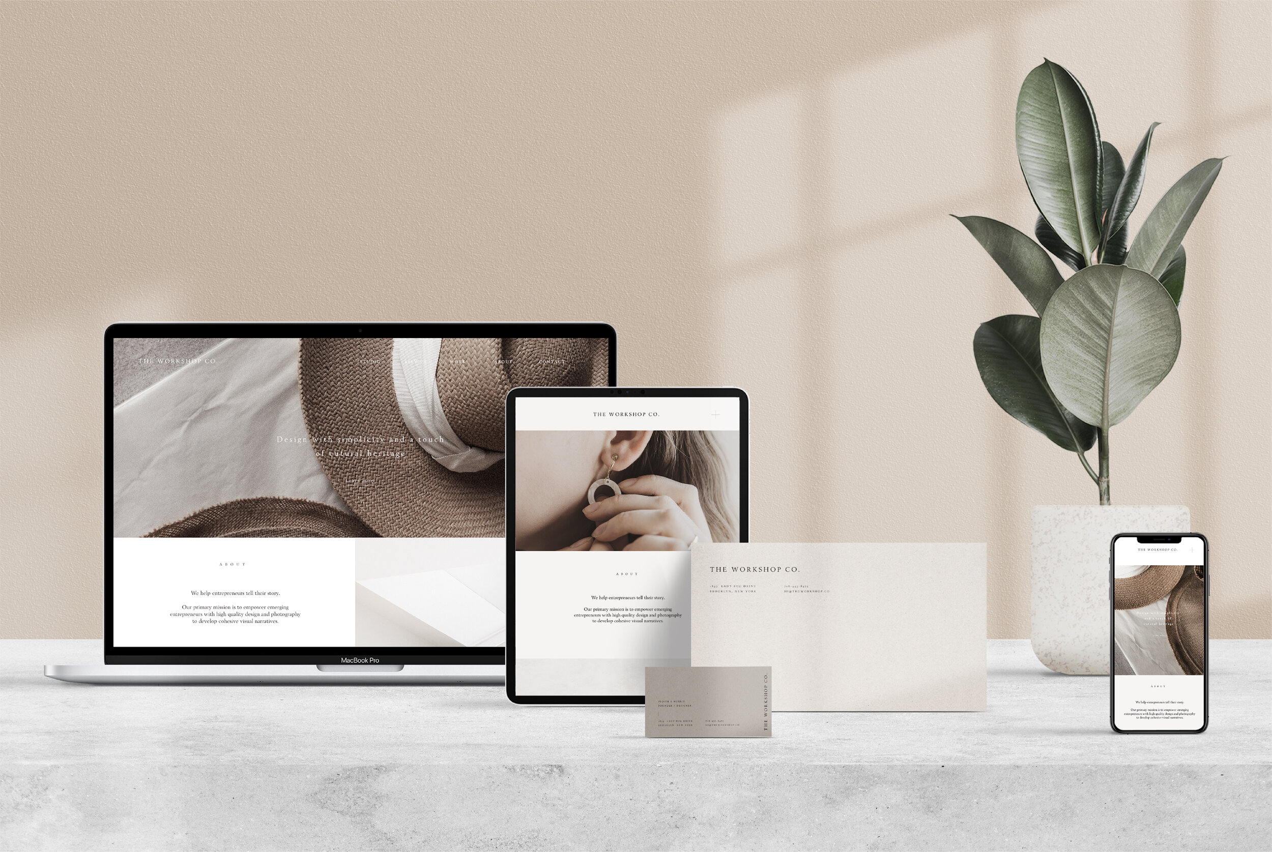 JPG Free minimalistic planner inserts mockup. Branding Mockup Scene Creator Harmonais Visual