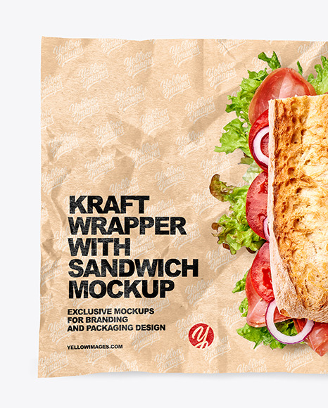 Sandwich packaging mockup includes easy customizable psd template with changing color, design,. Free Mockup Psd Papper Wrapper With Sandwih Mockup