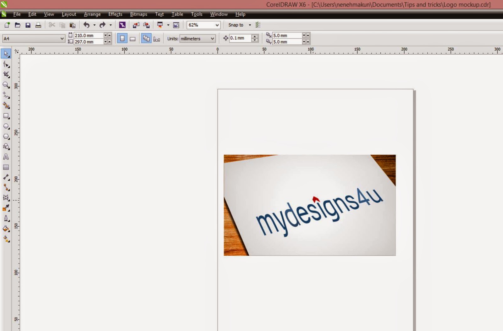 Image In this case, he approves the size . Logo Mock Up With Coreldraw A Graphic Design Blog