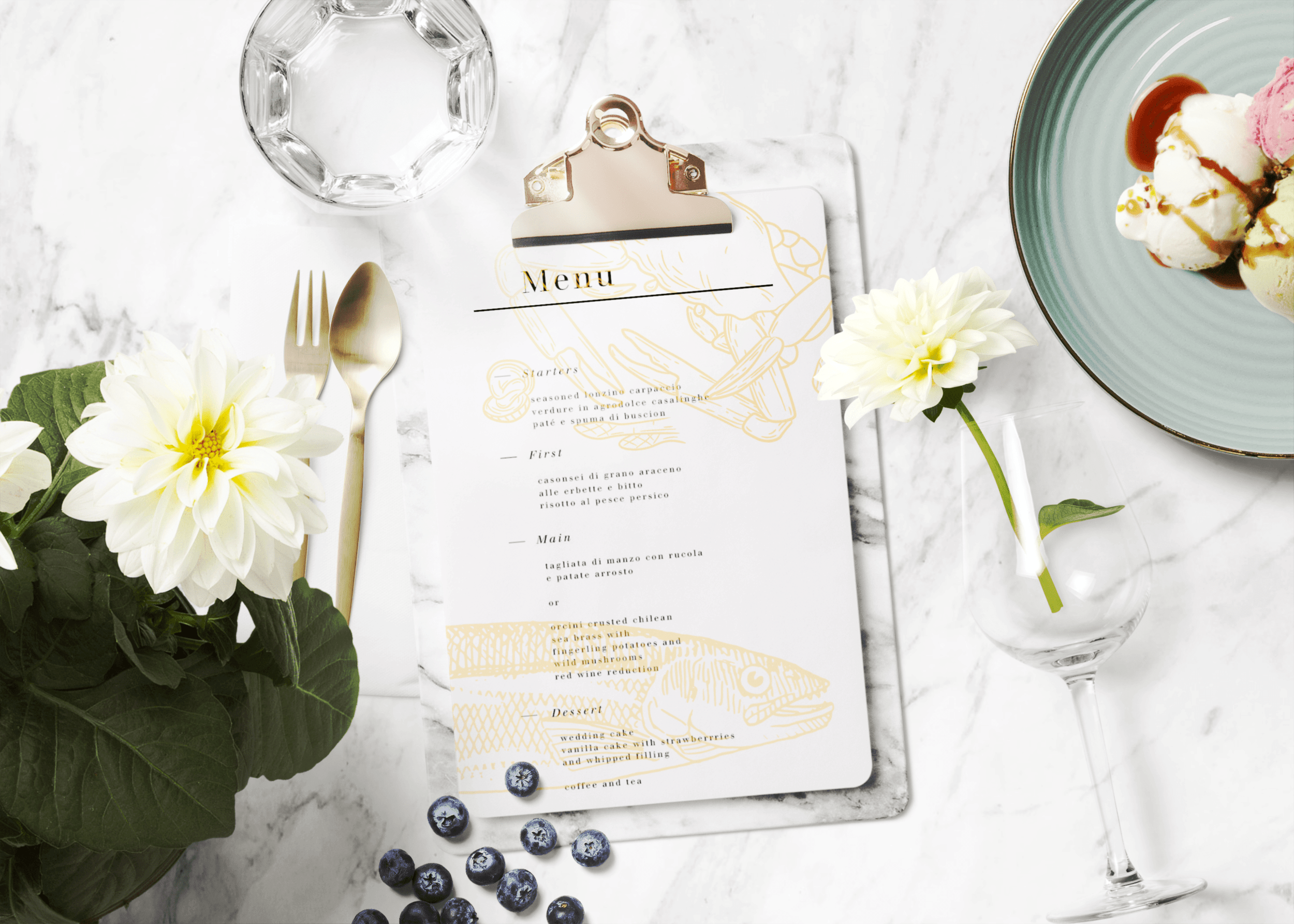 You can also check out work portfolio at fiverr. Restaurant Menu Mockup Template