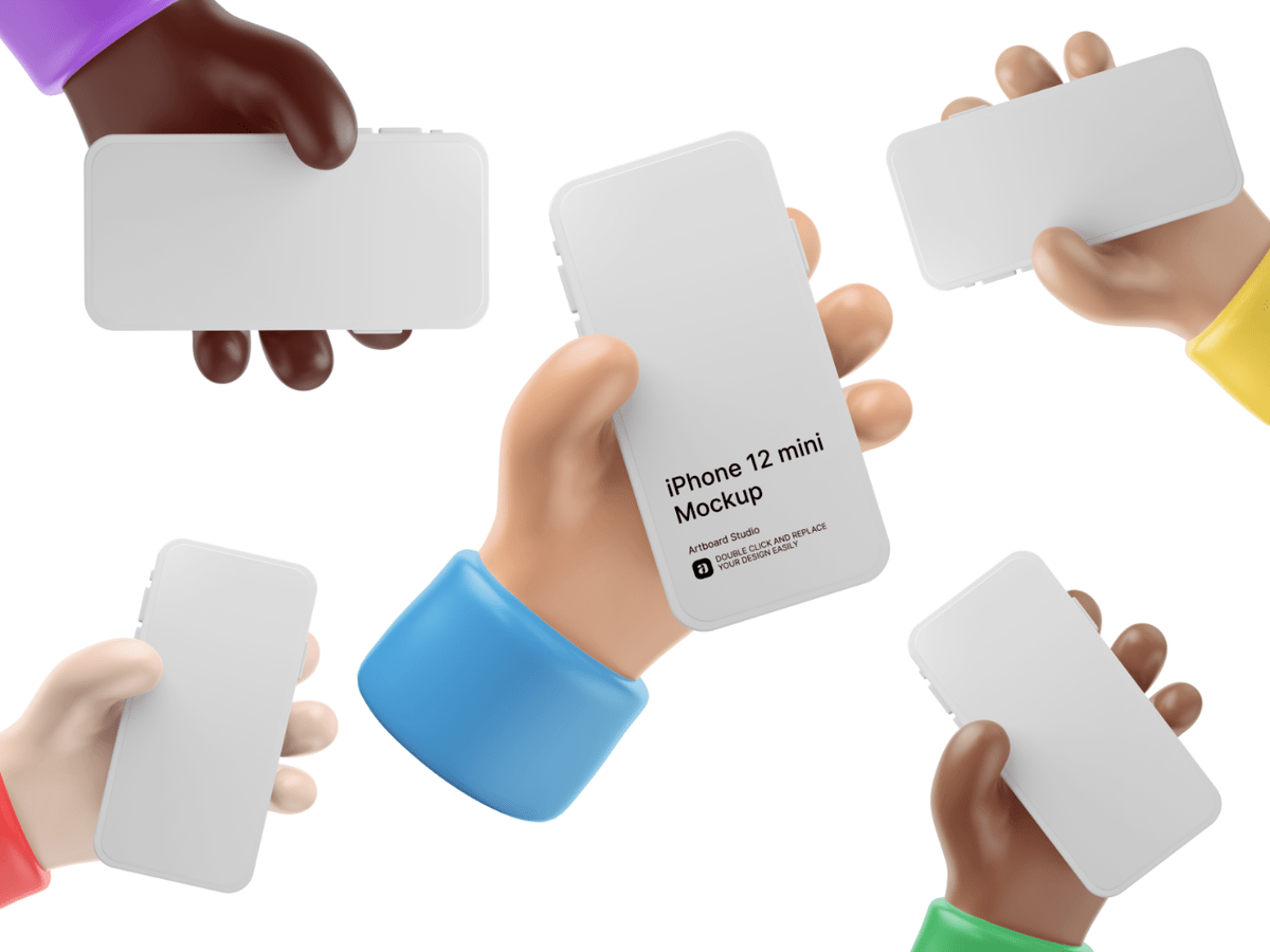 No need to download any software and plugins. 3d Iphone 12 Mockup Template