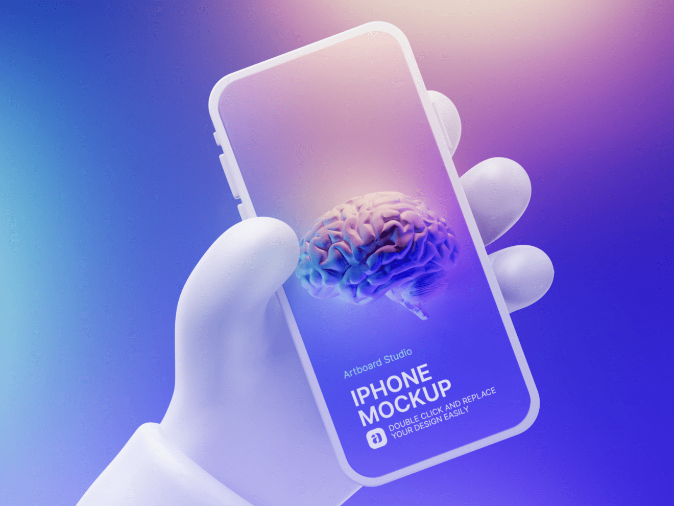 3d realistic cell phone … 3d Iphone Mockup Scene