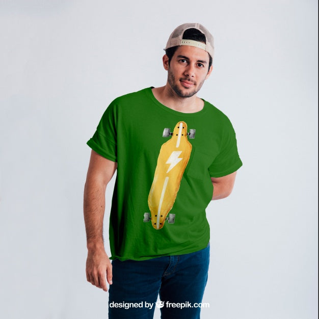 15+ Download Person Wearing Shirt Mockup Psd