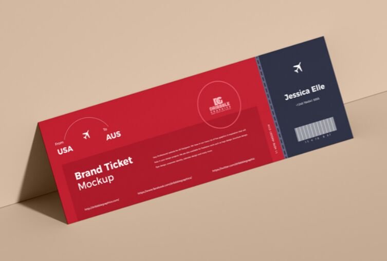 17+ Download Ticket Mockup Behance&nbsp;Psd