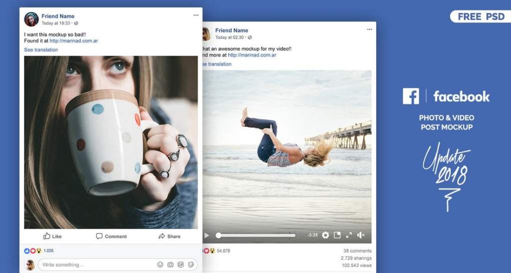 20+ Download Facebook Feed Ad Mockup Psd